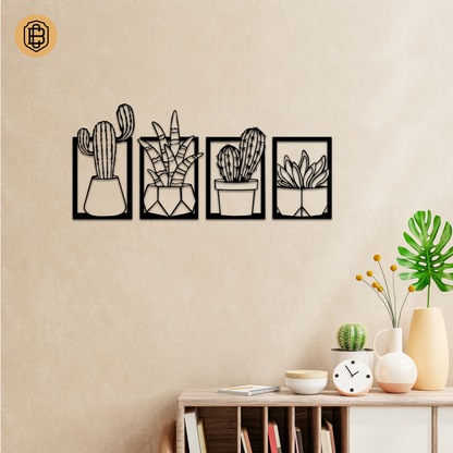 Cactus in a frame (Set of 4)