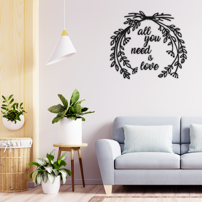All You Need Is Love Metal Wall Art